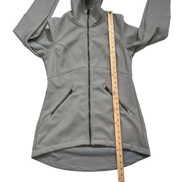 The North Face Women's Grey Long Full Zip Hooded‎ Cirrus Jacket Size Small - Picture 9 of 10